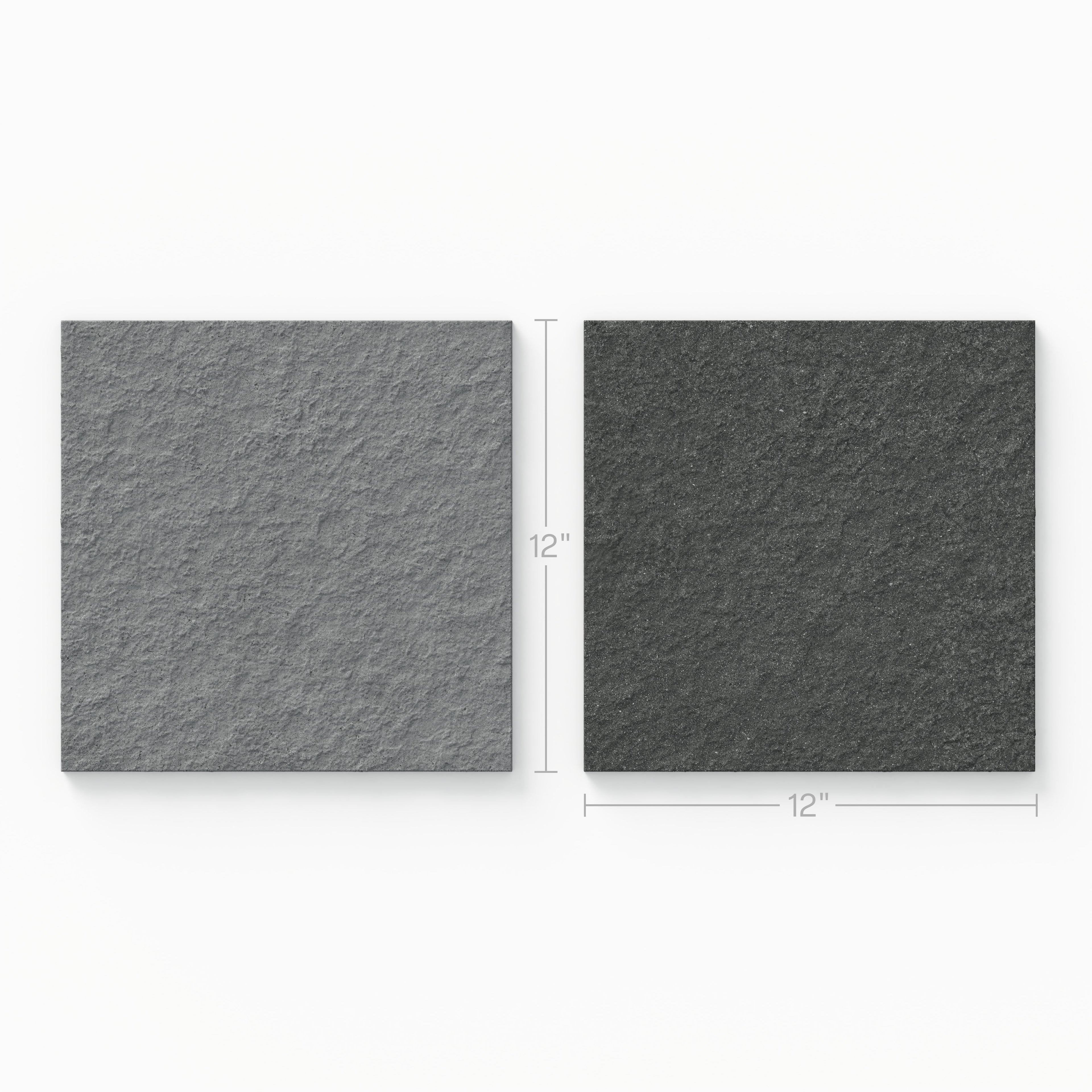 Palmer 12x12 Checkerboard Raw Porcelain Tile in Grey and Nero