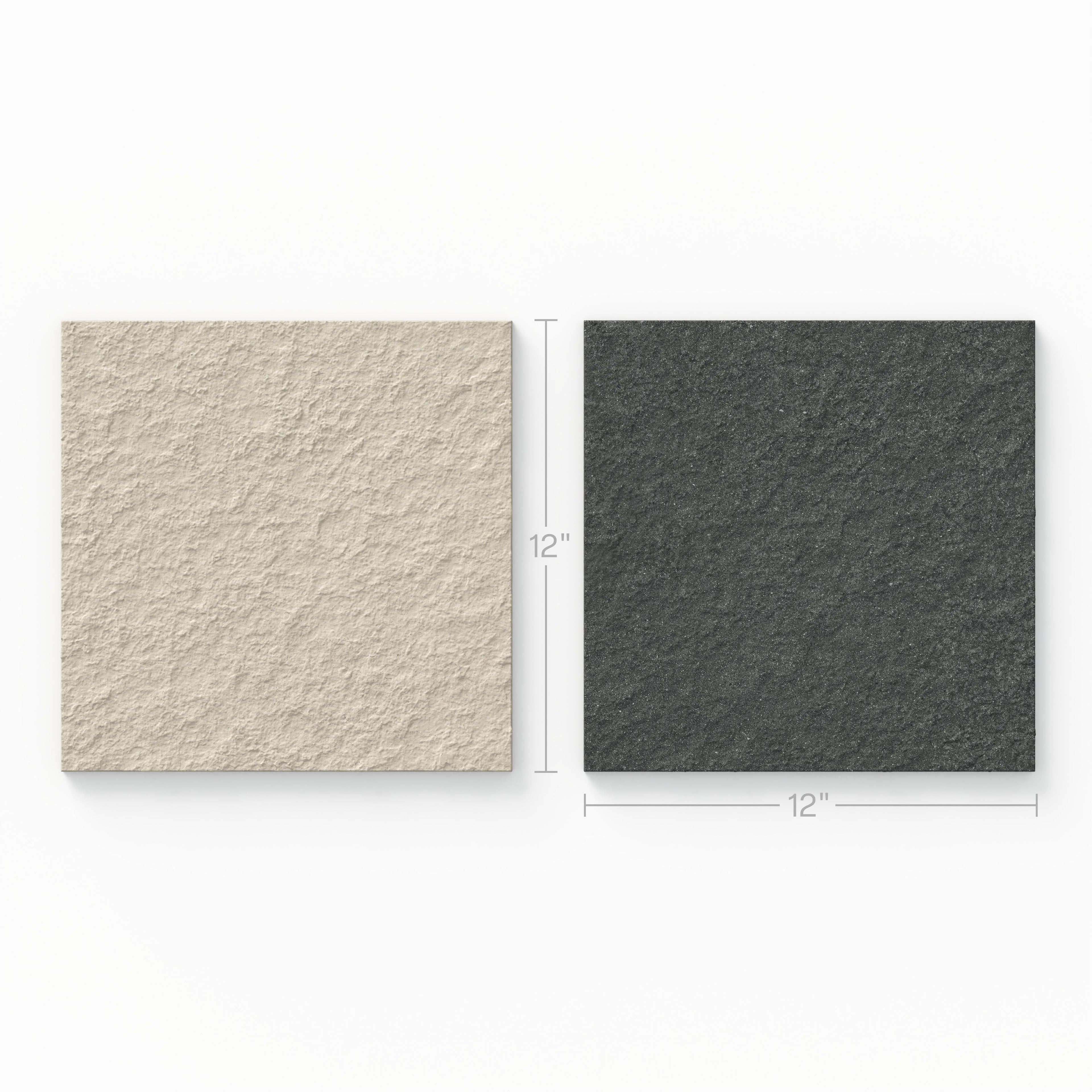 Palmer 12x12 Checkerboard Raw Porcelain Tile in Natural and Nero