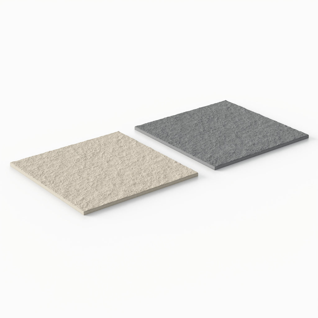 Palmer 12x12 Checkerboard Raw Porcelain Tile in Natural and Grey