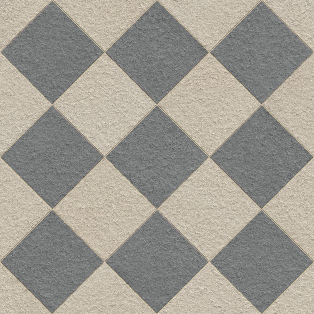 Palmer 12x12 Checkerboard Raw Porcelain Tile in Natural and Grey
