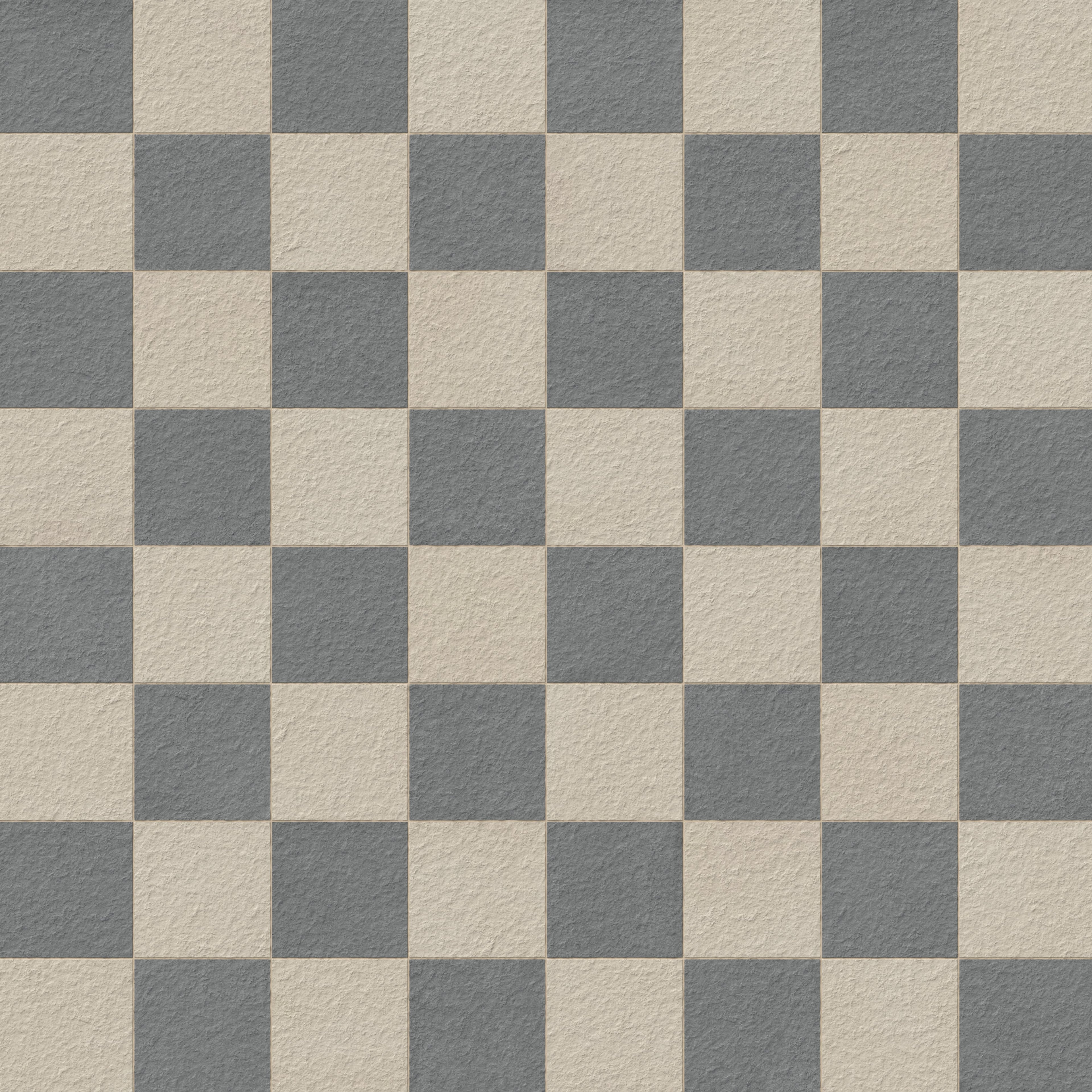 Palmer 12x12 Checkerboard Raw Porcelain Tile in Natural and Grey