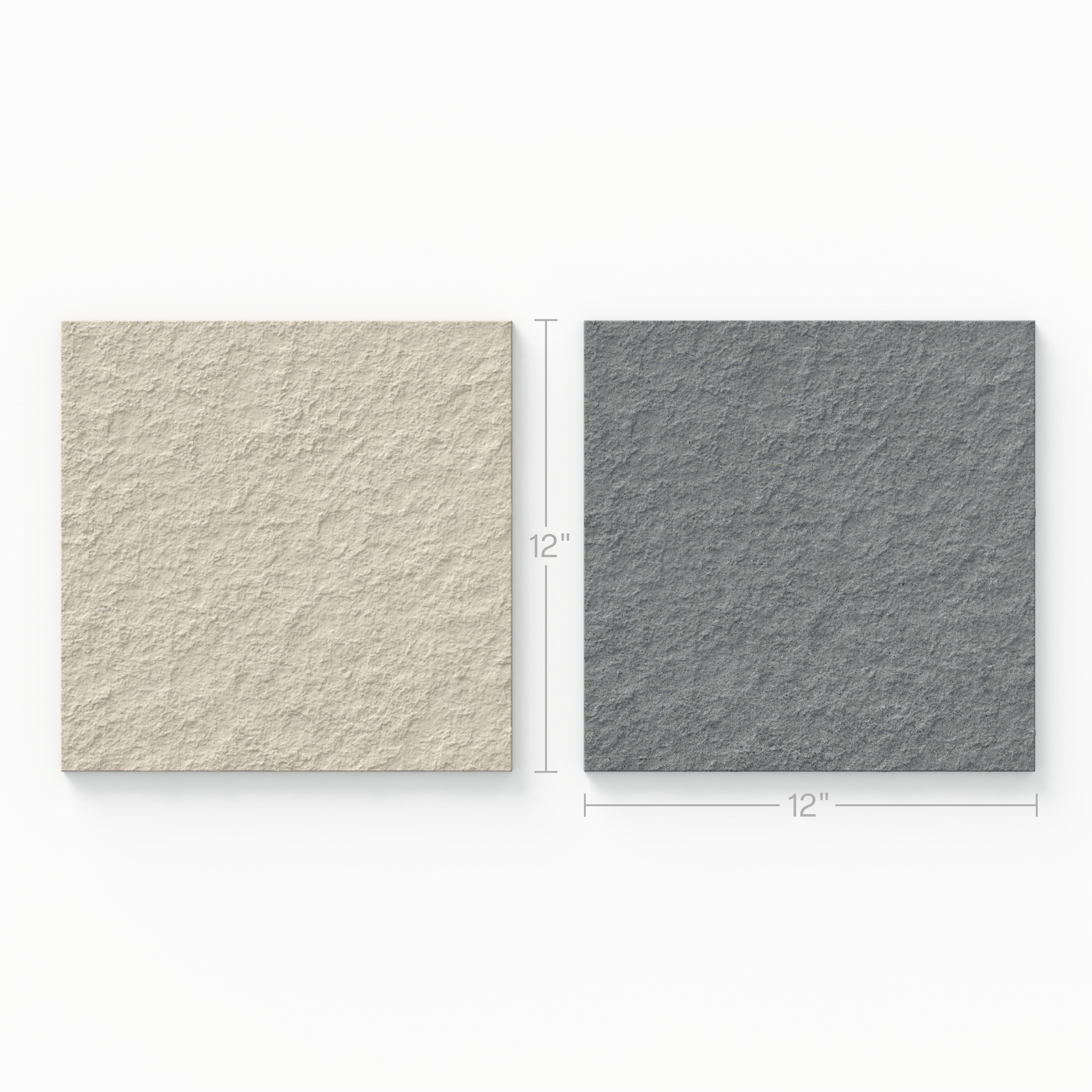 Palmer 12x12 Checkerboard Raw Porcelain Tile in Natural and Grey