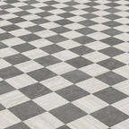 Wren 12x12 Checkerboard Grip 2cm Porcelain Paver Tile in Charcoal & Oat