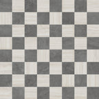Wren 12x12 Checkerboard Grip 2cm Porcelain Paver Tile in Charcoal & Oat