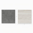 Wren 12x12 Checkerboard Grip 2cm Porcelain Paver Tile in Charcoal & Oat