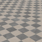 Wren 12x12 Checkerboard Grip 2cm Porcelain Paver Tile in Charcoal & Dune