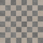 Wren 12x12 Checkerboard Grip 2cm Porcelain Paver Tile in Charcoal & Dune