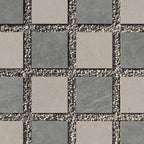 Wren 12x12 Checkerboard Grip 2cm Porcelain Paver Tile in Charcoal & Dune