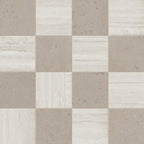 Wren 12x12 Checkerboard Grip 2cm Porcelain Paver Tile in Dune & Oat