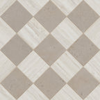 Wren 12x12 Checkerboard Grip 2cm Porcelain Paver Tile in Dune & Oat