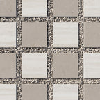 Wren 12x12 Checkerboard Grip 2cm Porcelain Paver Tile in Dune & Oat