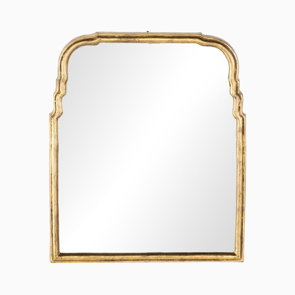 Clementine  Mirror in Antiqued Gold Leaf