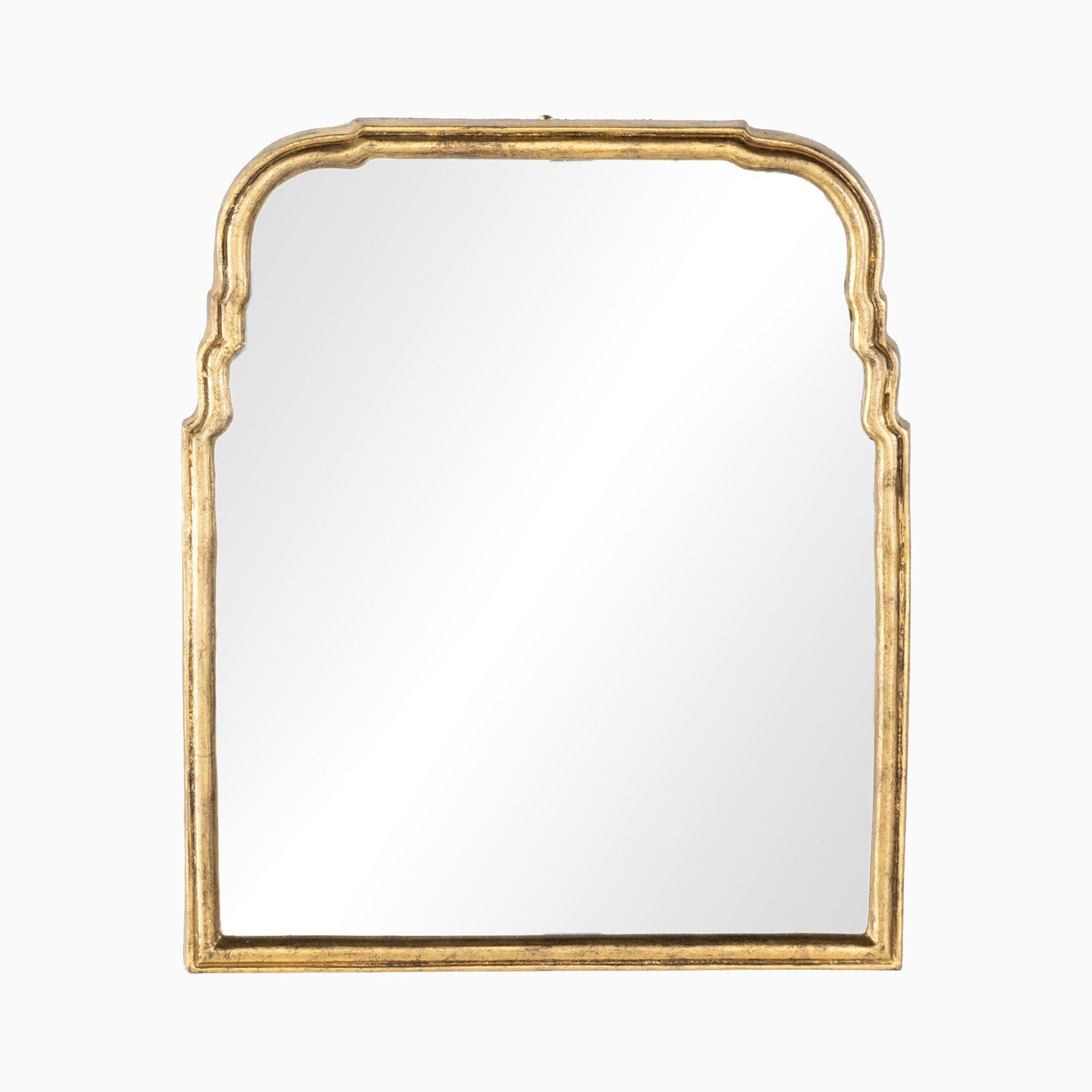 Clementine  Mirror in Antiqued Gold Leaf