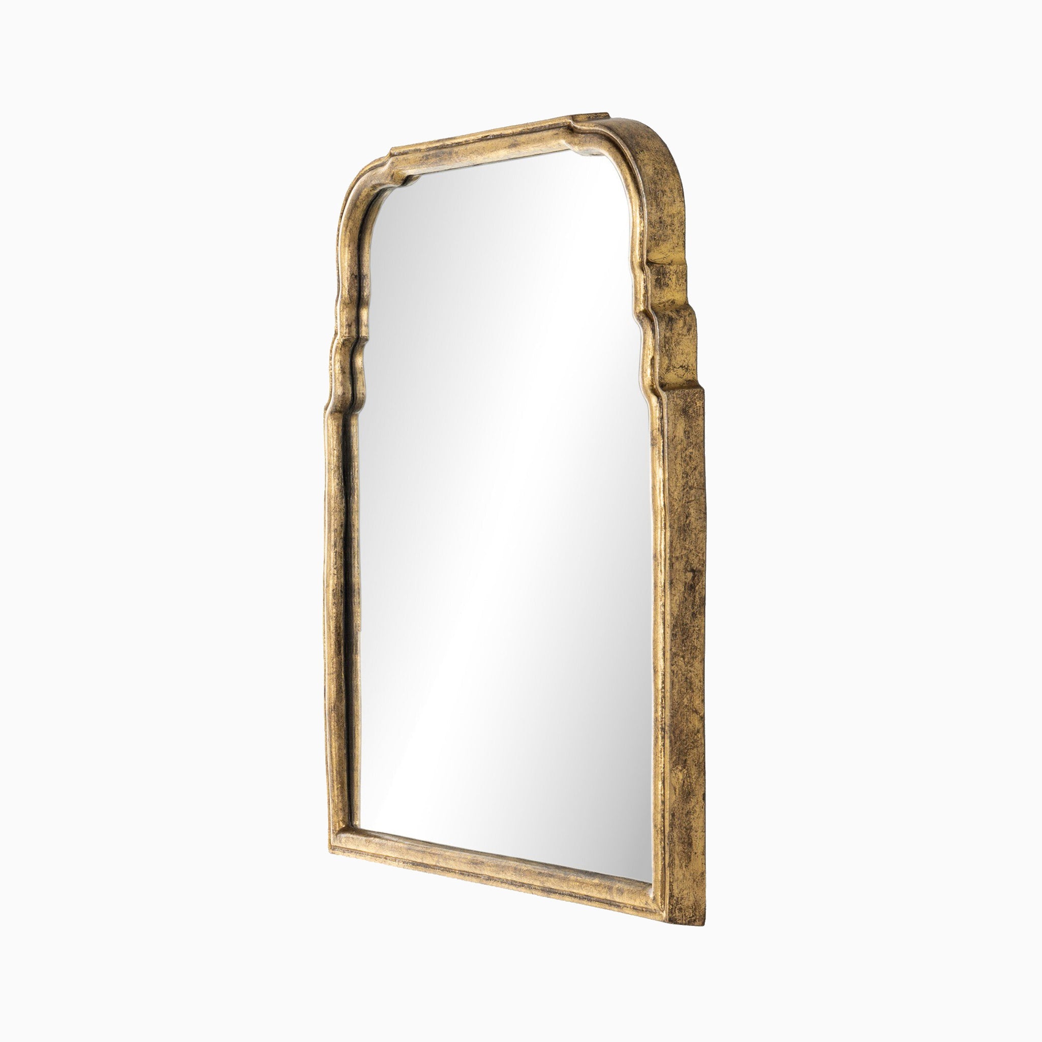 Clementine  Mirror in Antiqued Gold Leaf
