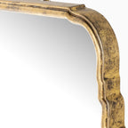 Clementine  Mirror in Antiqued Gold Leaf