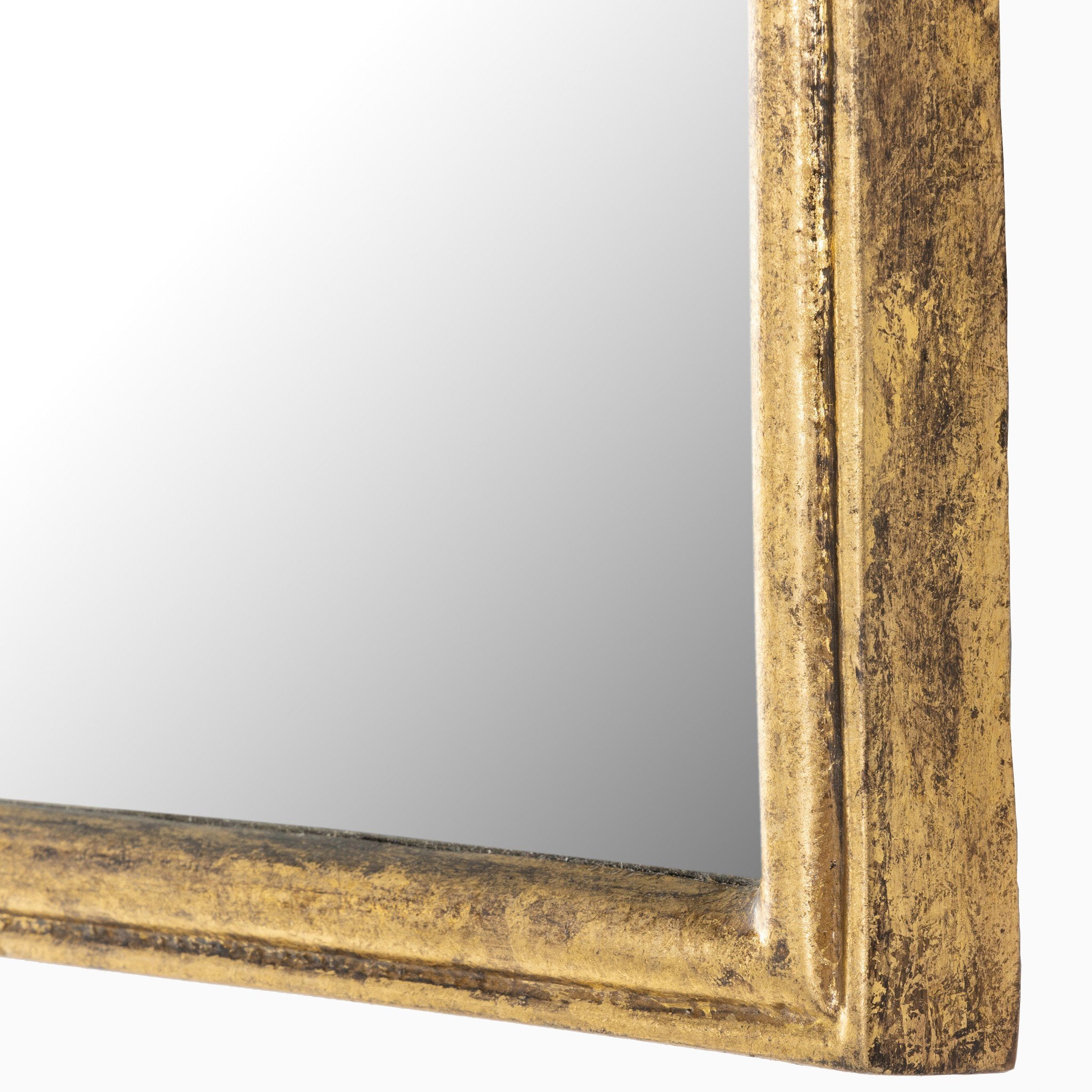Clementine  Mirror in Antiqued Gold Leaf