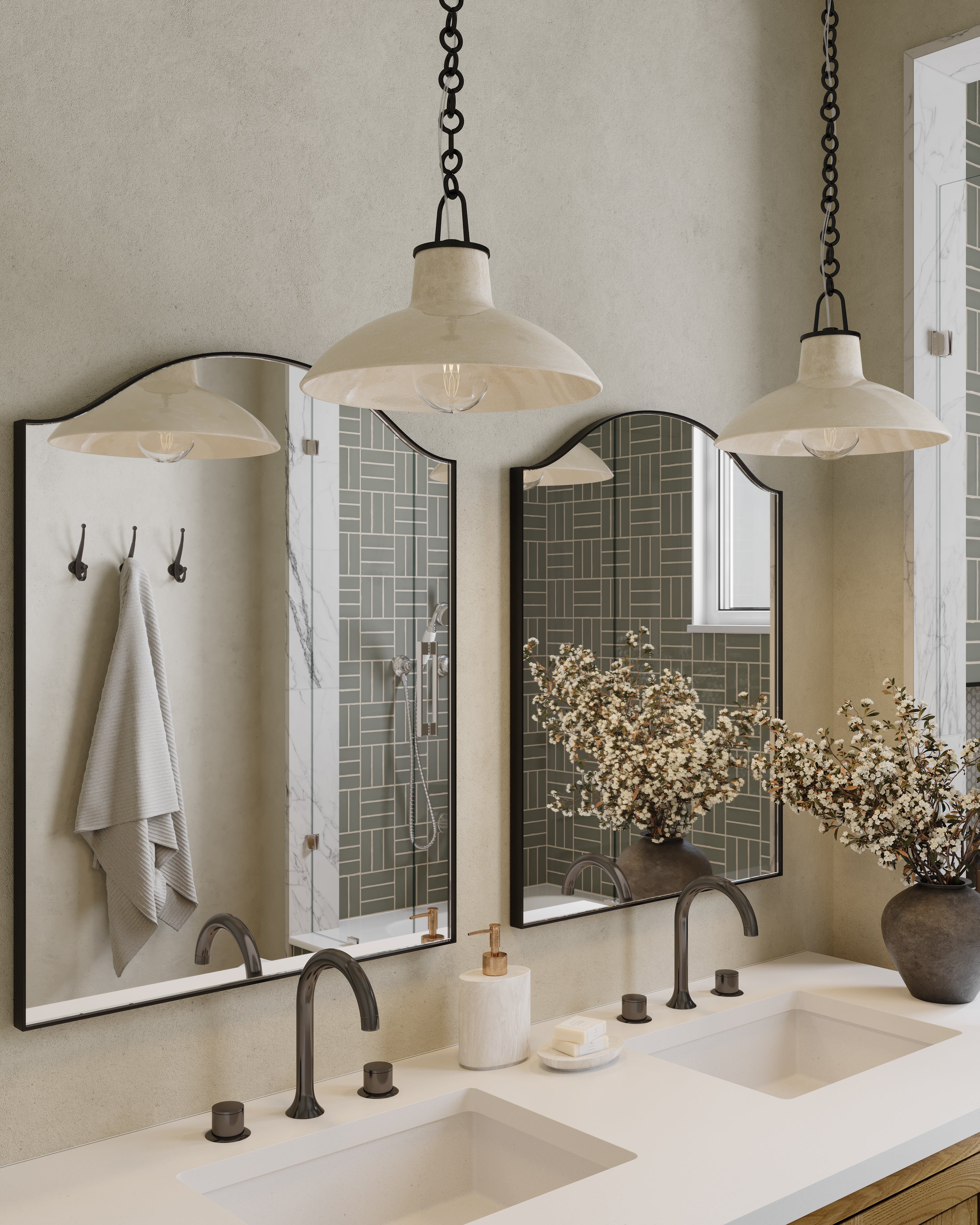 Everdale Small Mirror in Gunmetal