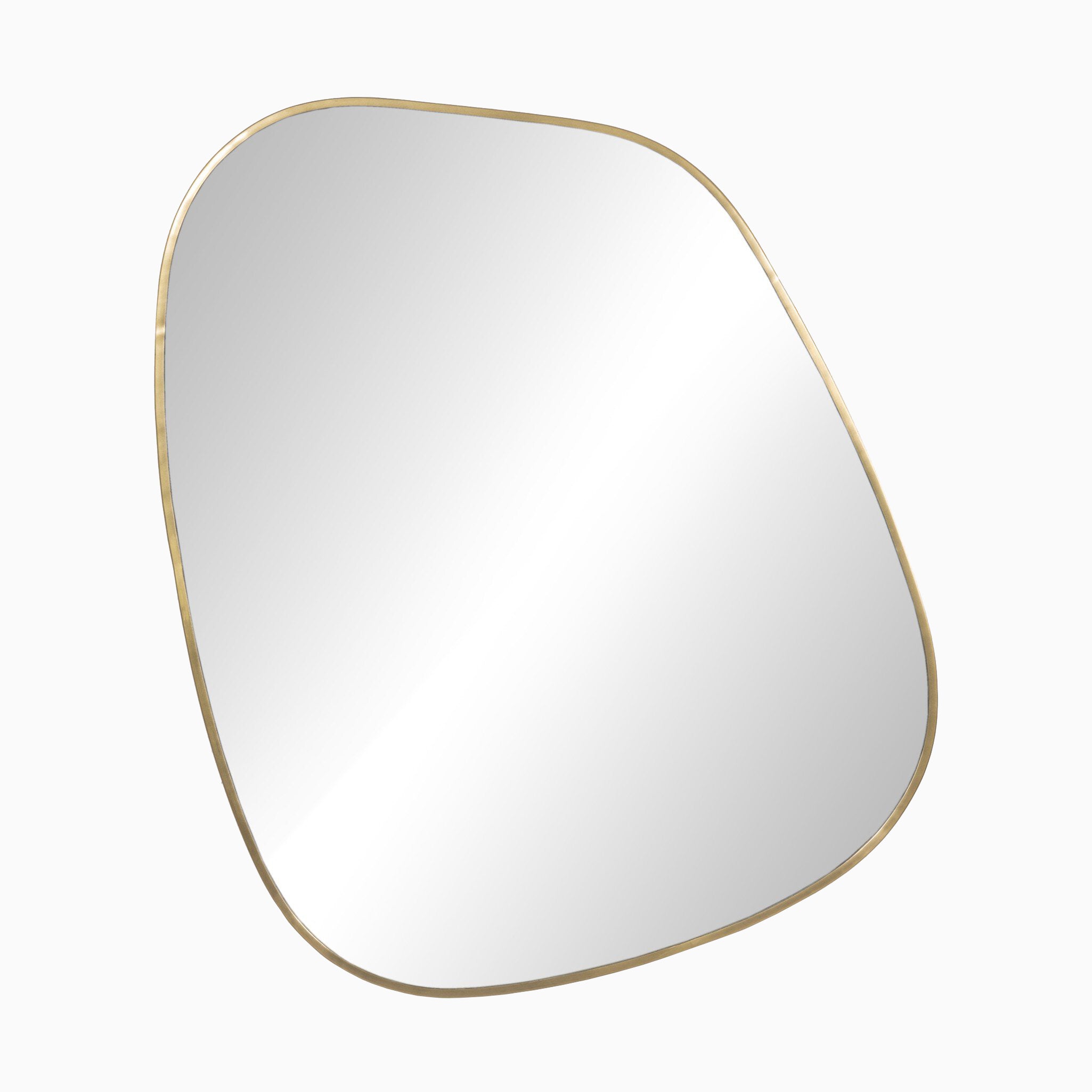 Shirley Small Mirror in Antique Brass Iron