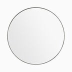 Tristan Round Mirror in Rustic Black