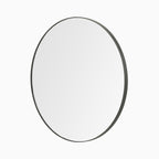 Tristan Round Mirror in Rustic Black