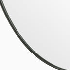Tristan Round Mirror in Rustic Black