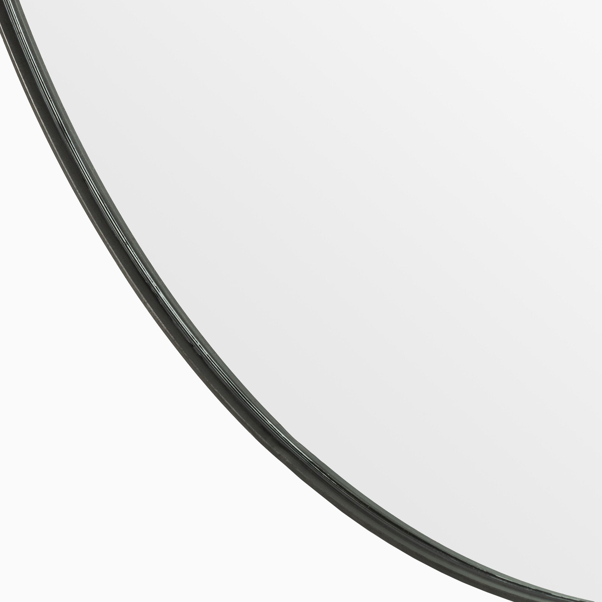 Tristan Round Mirror in Rustic Black