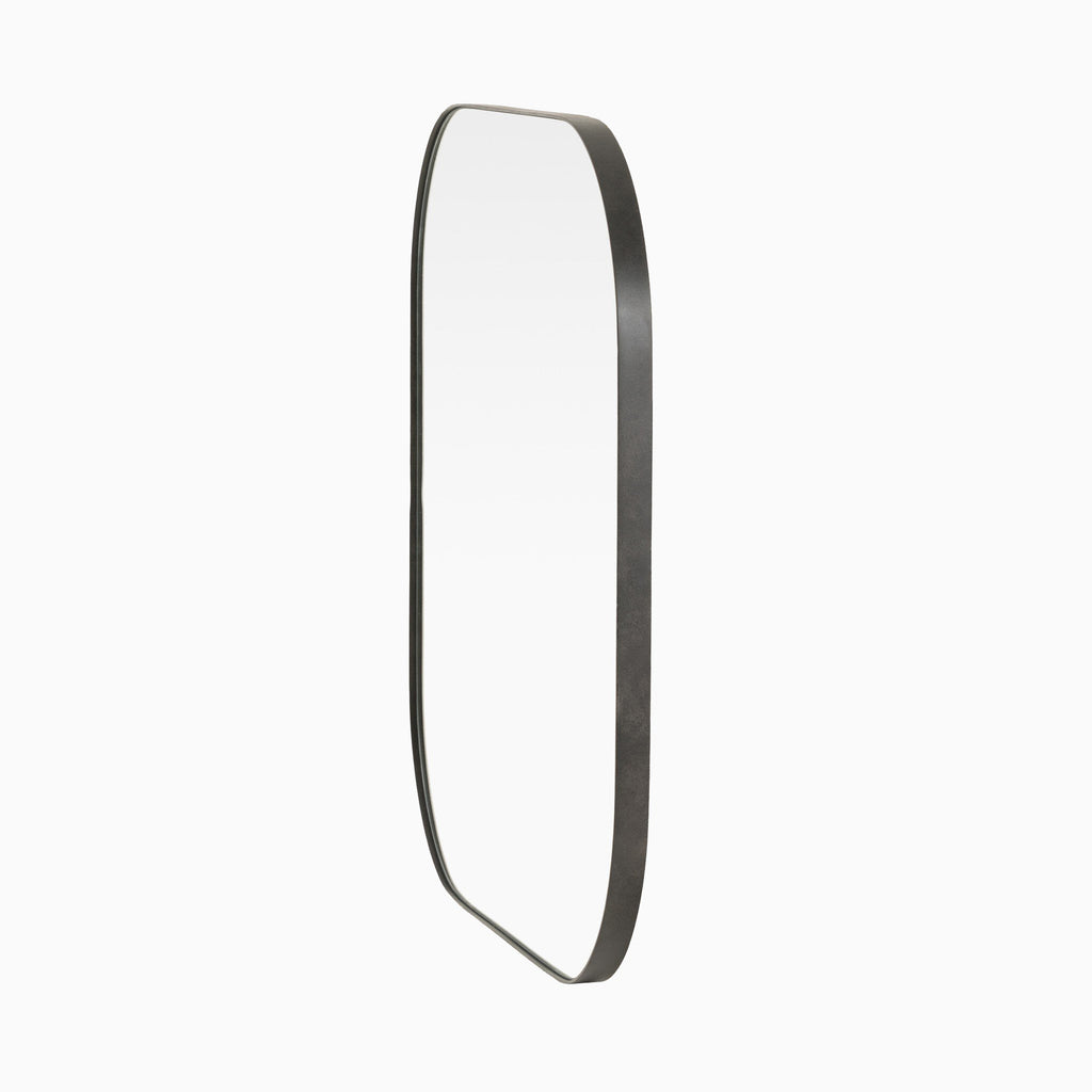 Tristan Square Mirror in Rustic Black