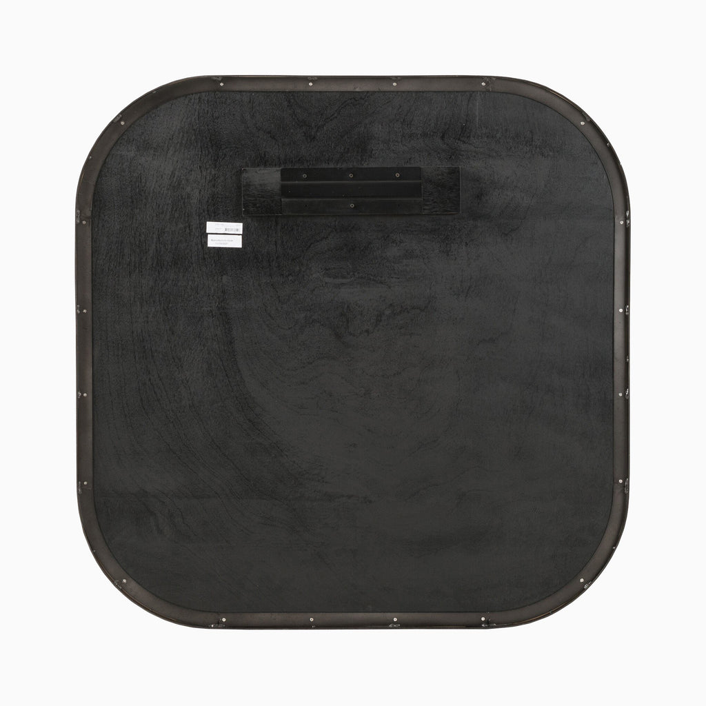 Tristan Square Mirror in Rustic Black
