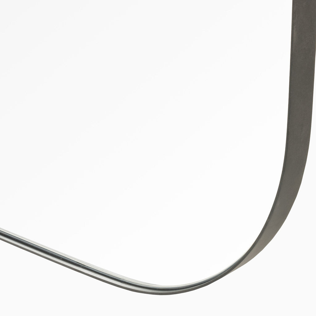 Tristan Square Mirror in Rustic Black