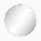 Tristan Round Mirror in Polished Brass