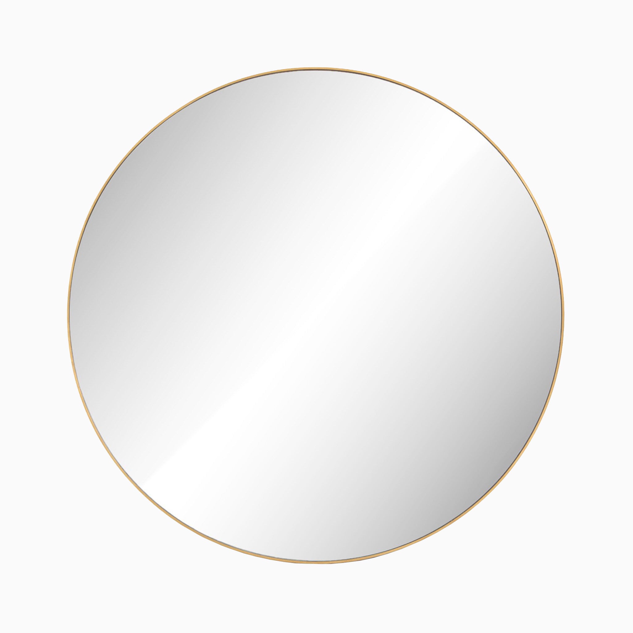 Tristan Round Mirror in Polished Brass