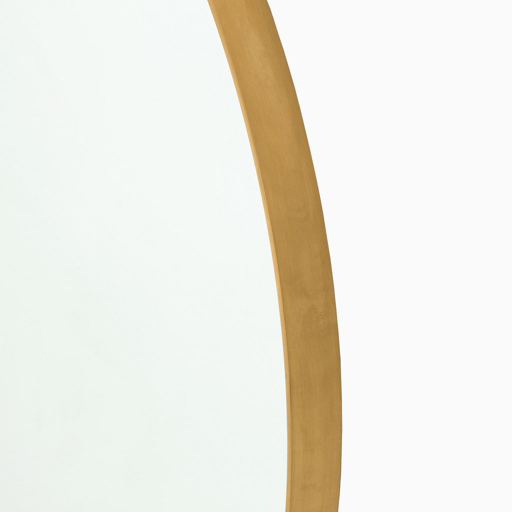 Tristan Round Mirror in Polished Brass