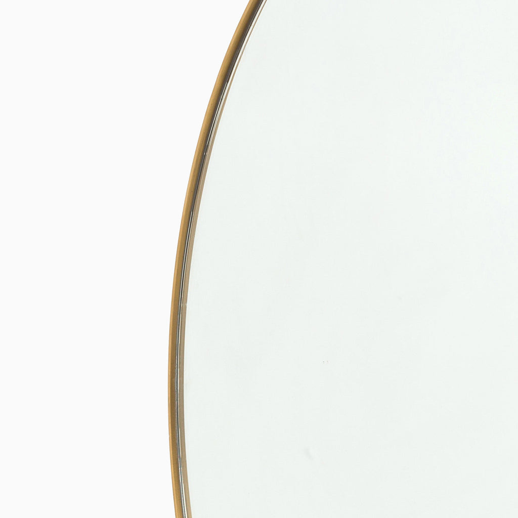 Tristan Round Mirror in Polished Brass