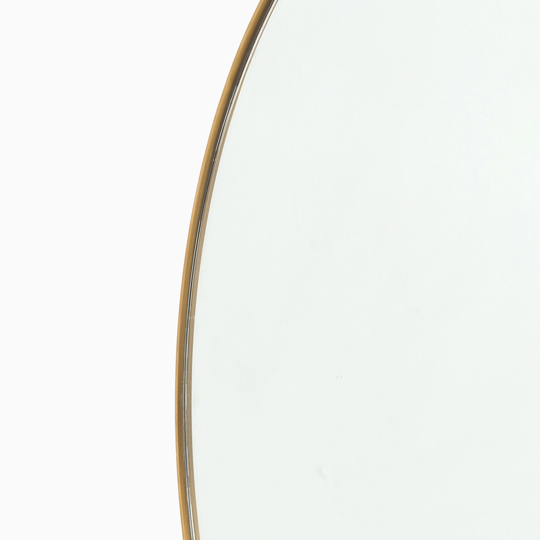 Tristan Round Mirror in Polished Brass