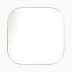 Tristan Square Mirror in Polished Brass