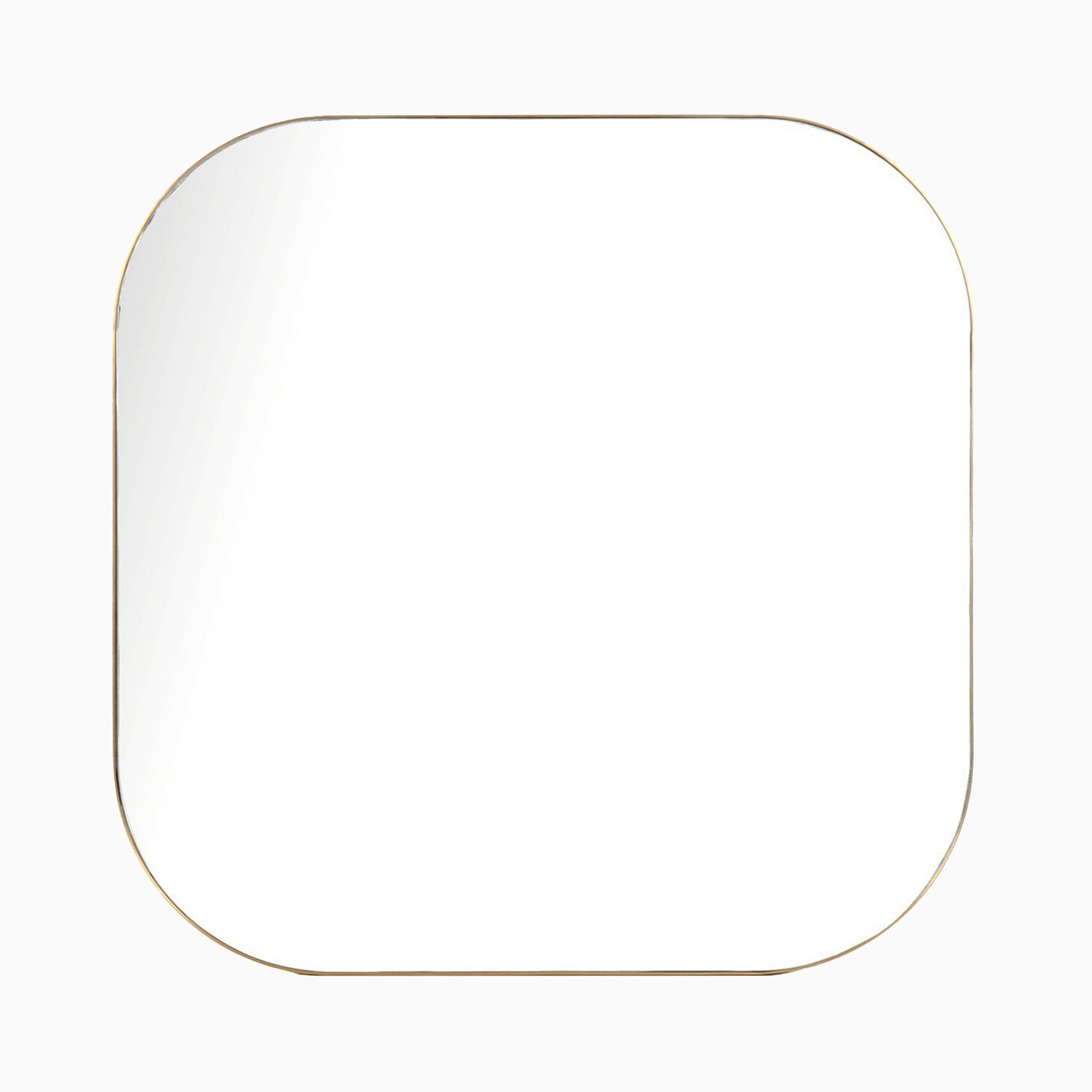 Tristan Square Mirror in Polished Brass