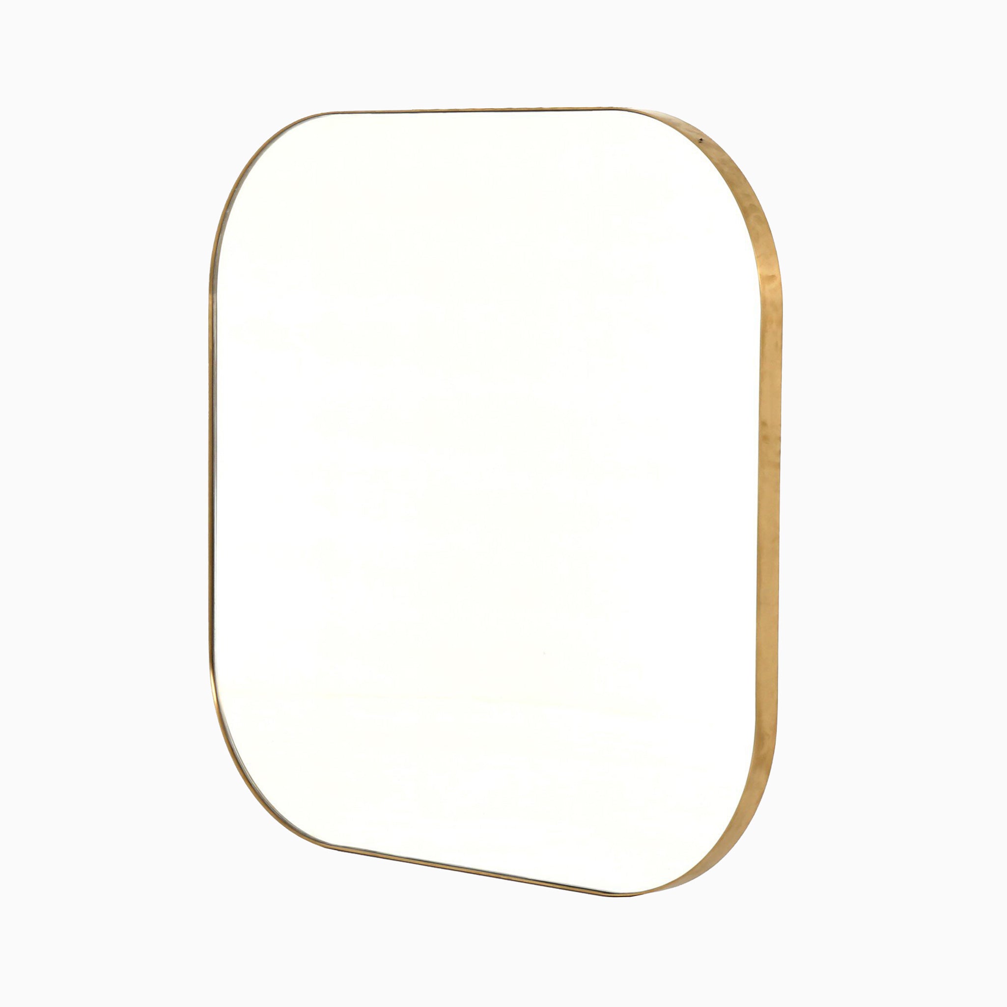 Tristan Square Mirror in Polished Brass
