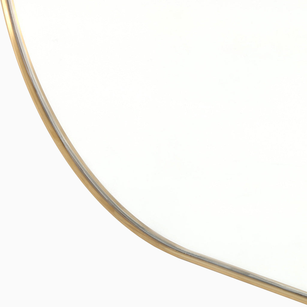 Tristan Square Mirror in Polished Brass