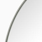 Tristan Round Mirror in Shiny Steel