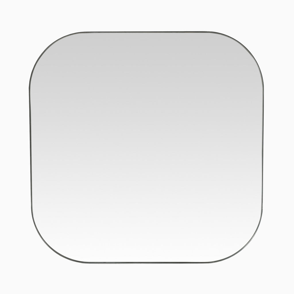 Tristan Square Mirror in Shiny Steel