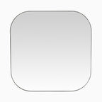 Tristan Square Mirror in Shiny Steel