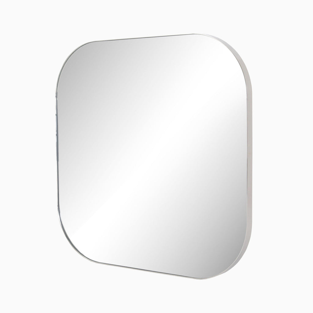 Tristan Square Mirror in Shiny Steel