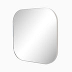 Tristan Square Mirror in Shiny Steel