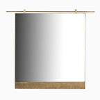 Clancy Mirror in Antique Brass