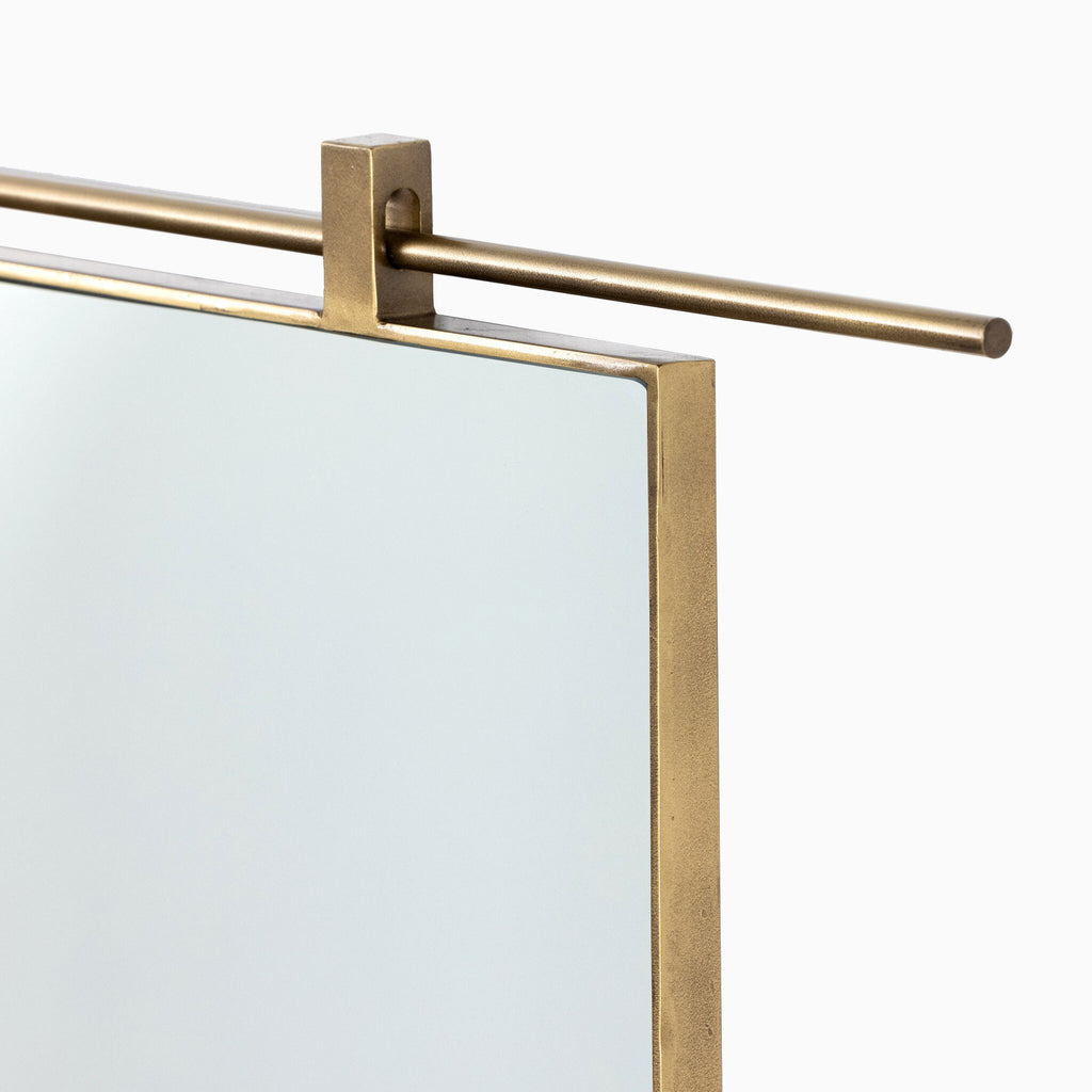 Clancy Mirror in Antique Brass