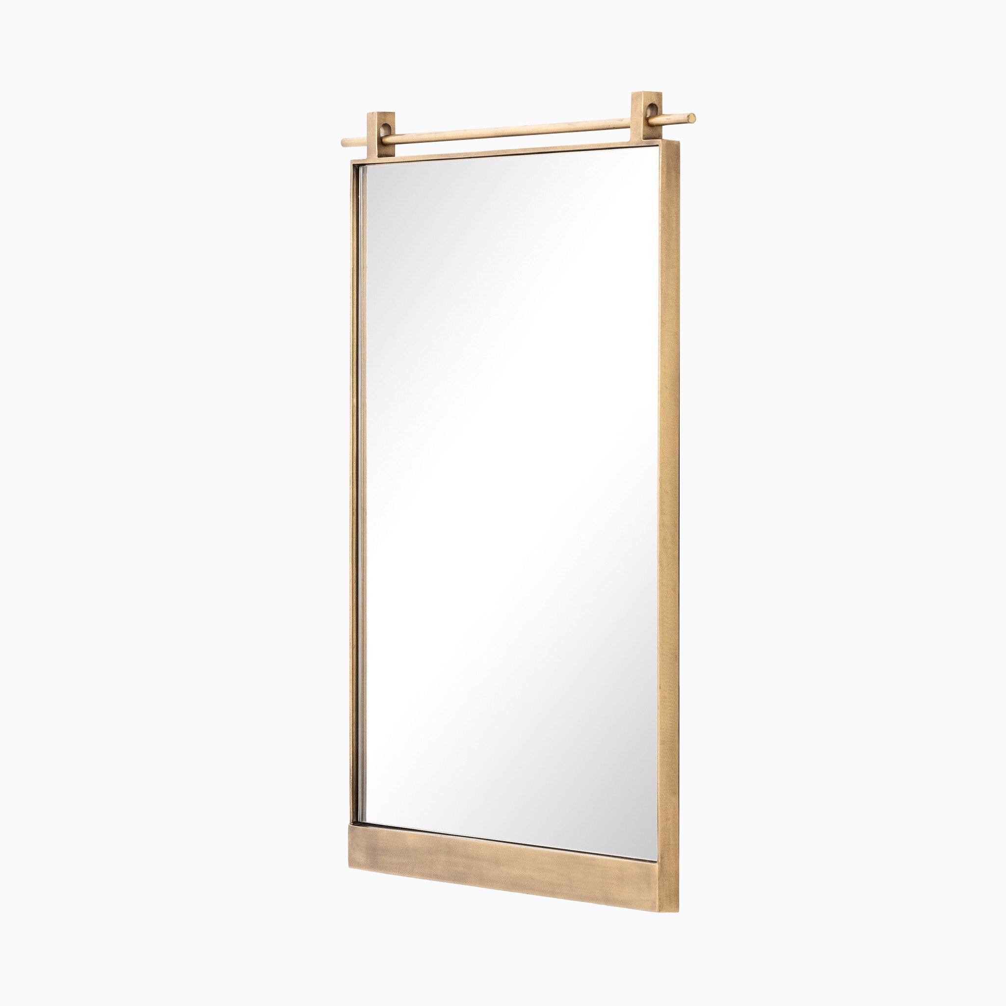 Clancy Small Mirror in Antique Brass