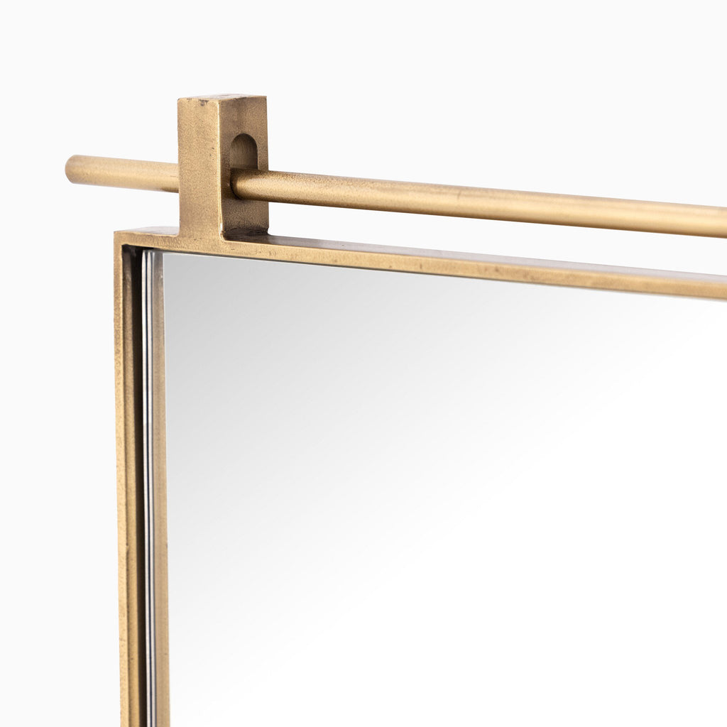 Clancy Small Mirror in Antique Brass