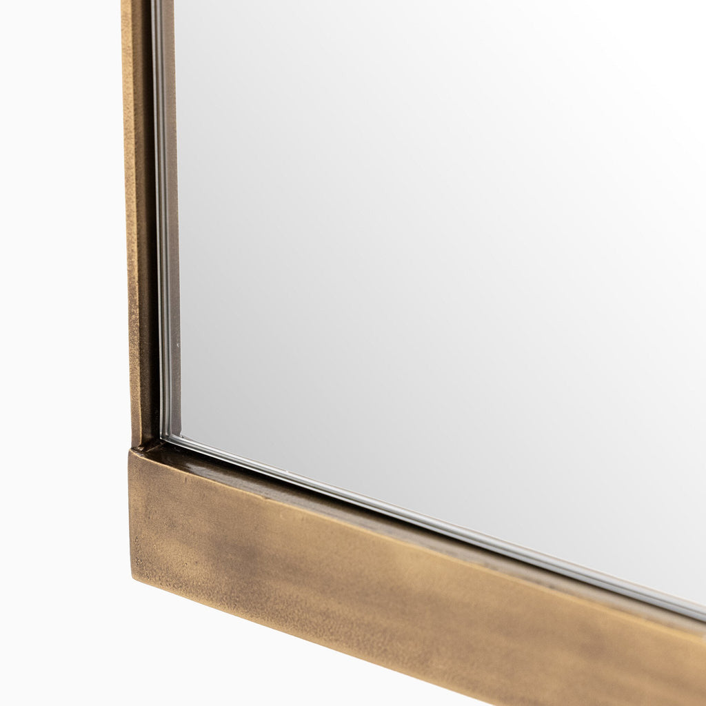 Clancy Small Mirror in Antique Brass