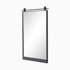 Clancy Small Mirror in Antiqued Iron