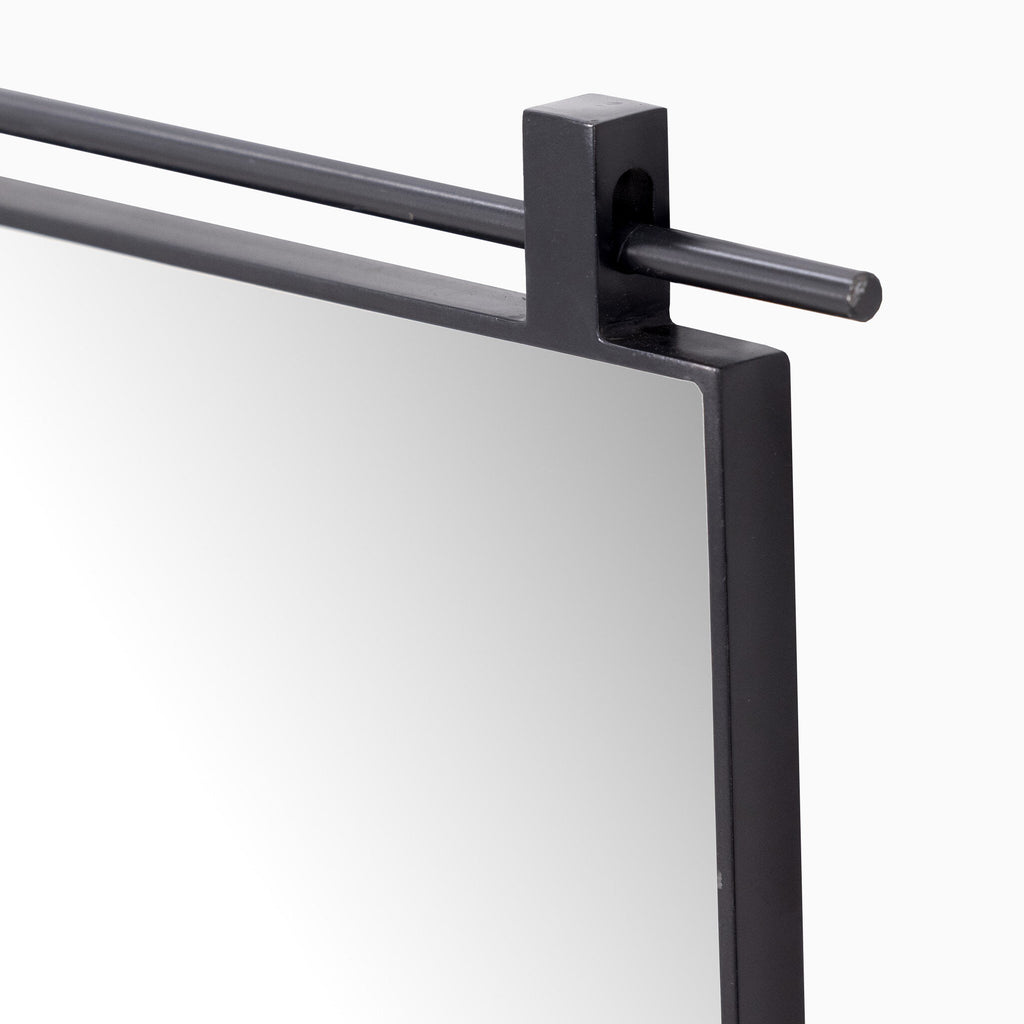 Clancy Small Mirror in Antiqued Iron